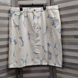 Women's High-Rise Midi Denim Skirt | Future Collective | 18